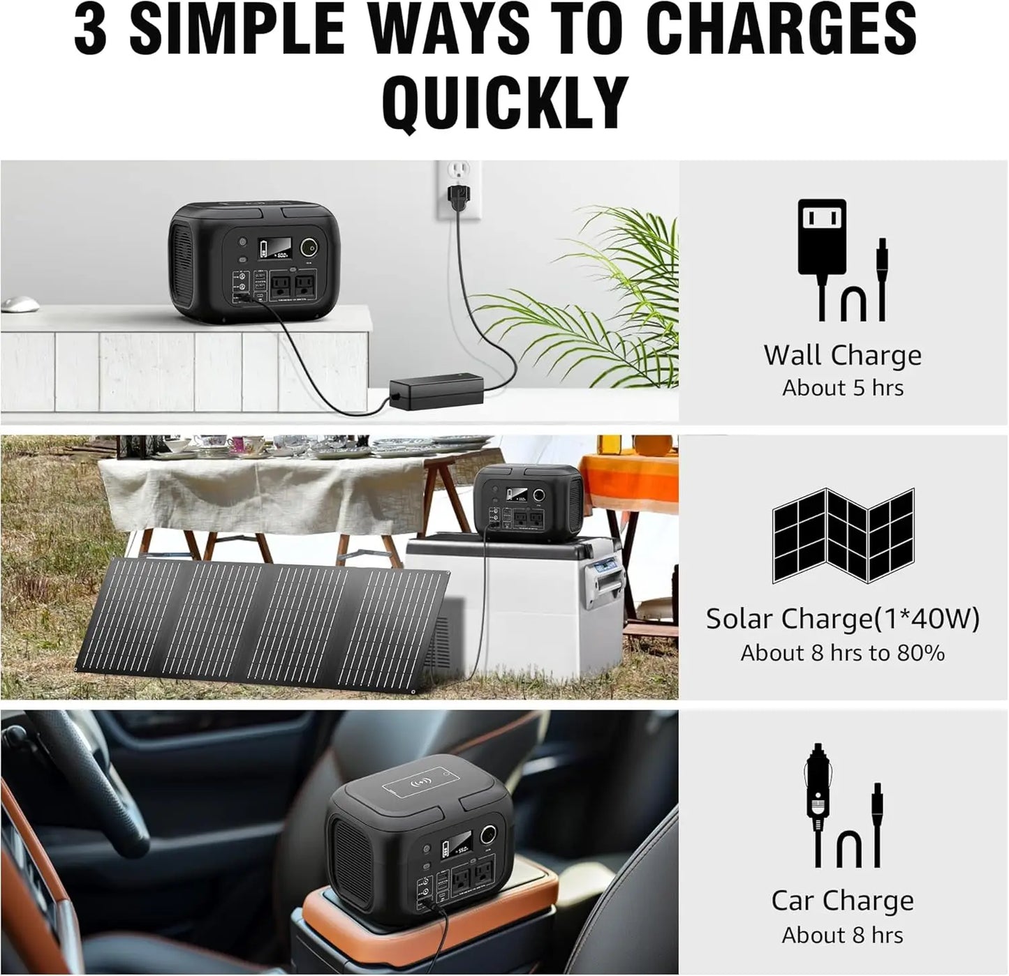 SinKeu 300W Portable Power Station With Solar Panels