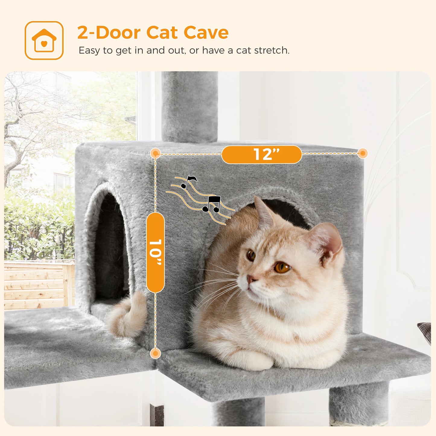 PawZ Road 5 Tier Indoor Cat Tree With Hammock