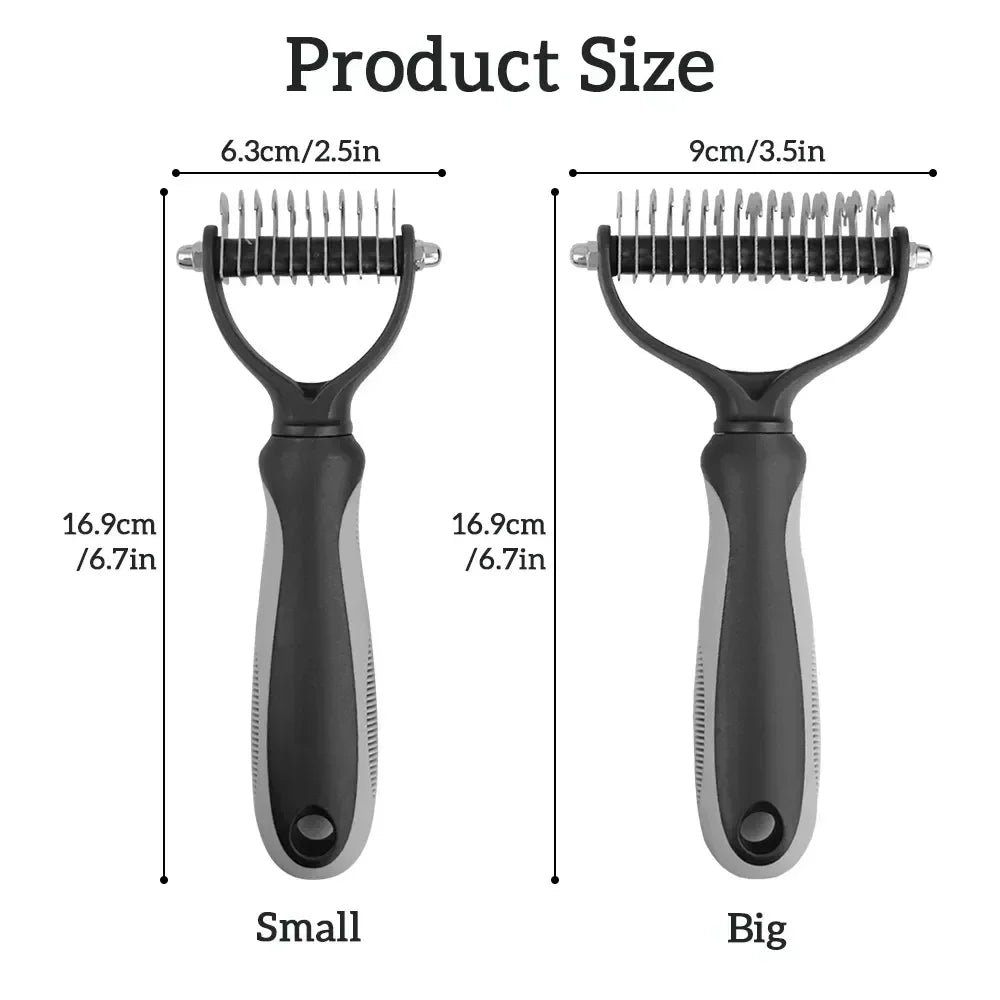 Double Sided Stainless Steel Pet Grooming Brush