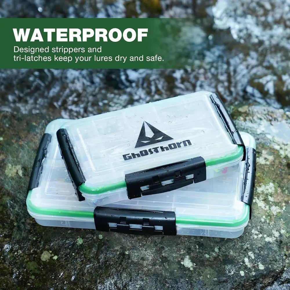 Waterproof Tackle Box Organizer With 3 Removable Dividers For Lures