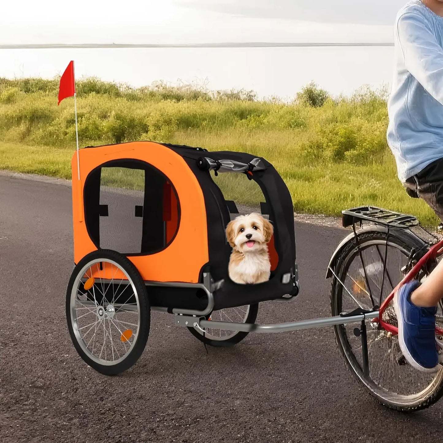 Twister.Ck Large Dog Bike Trailer With Fast Release Wheels