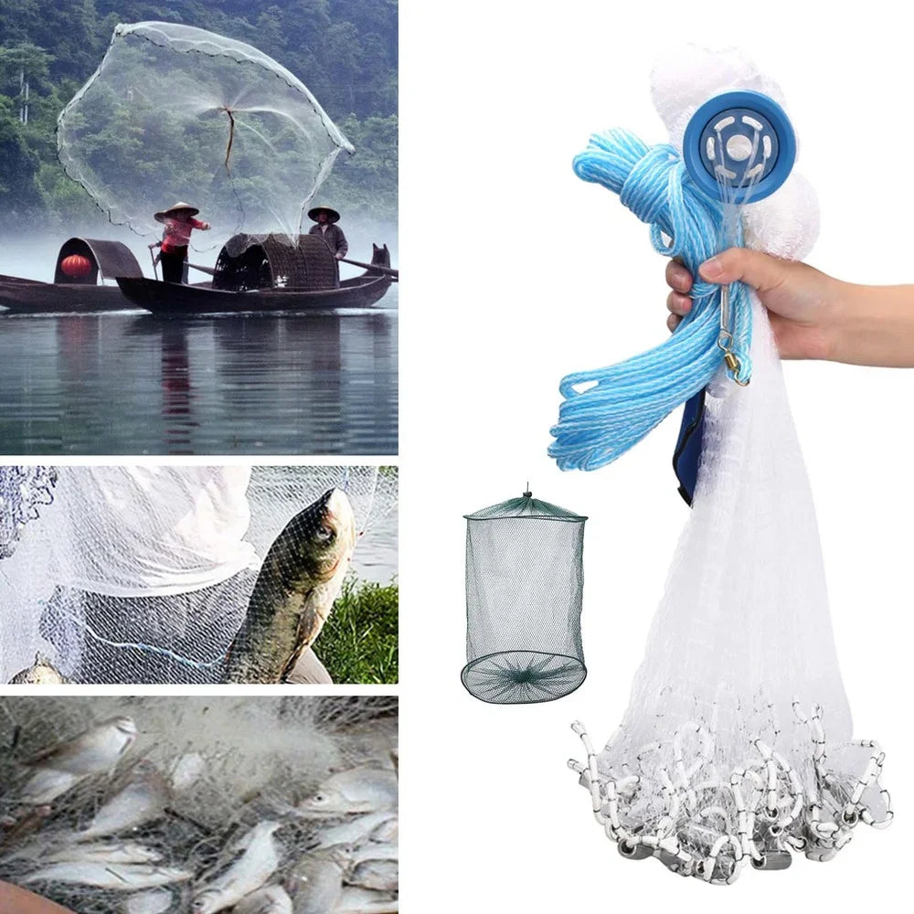 Cast Net For Fishing Shrimp Cage Freshwater And Saltwater