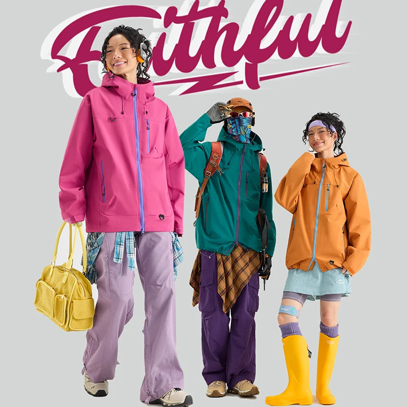 Ippolich Unisex Waterproof Hiking Jacket Hooded Windbreaker