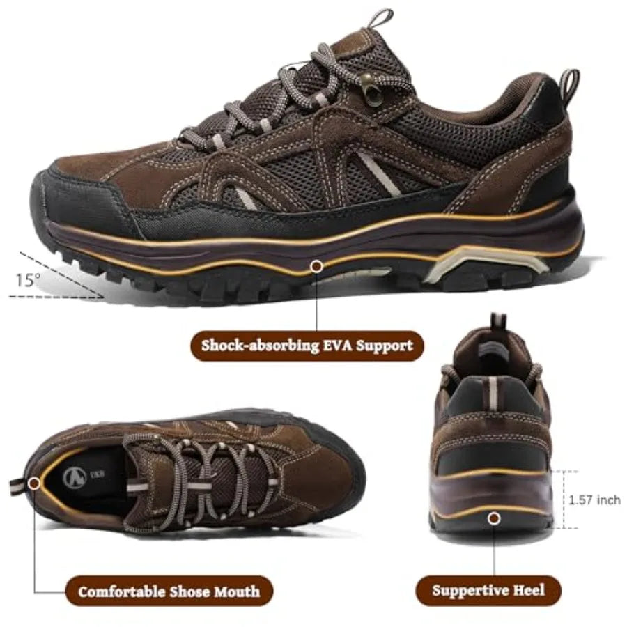 Hiking Shoes For Men Lightweight Breathable Anti Slip Low Top