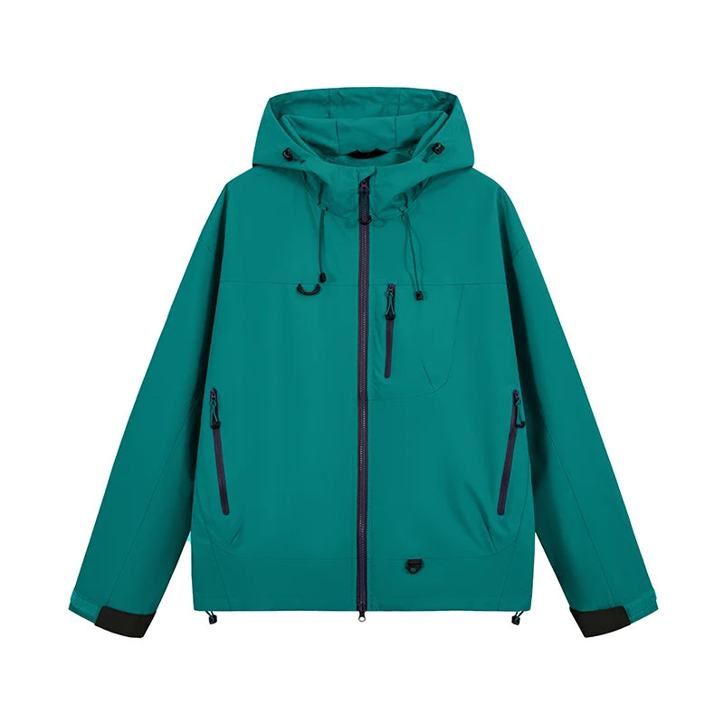 Ippolich Unisex Waterproof Hiking Jacket Hooded Windbreaker