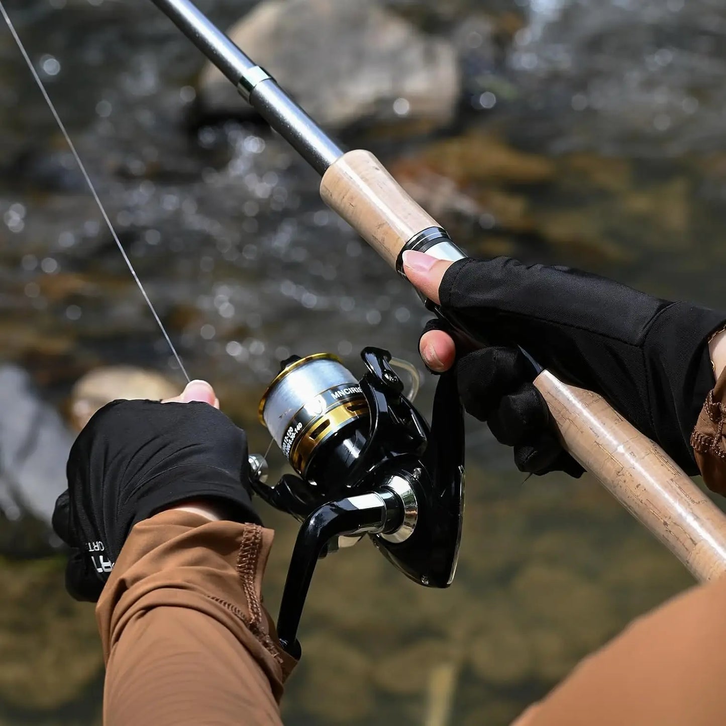 Carbon Fiber Fishing Pole Combo Set With Spinning Reel And Accessories