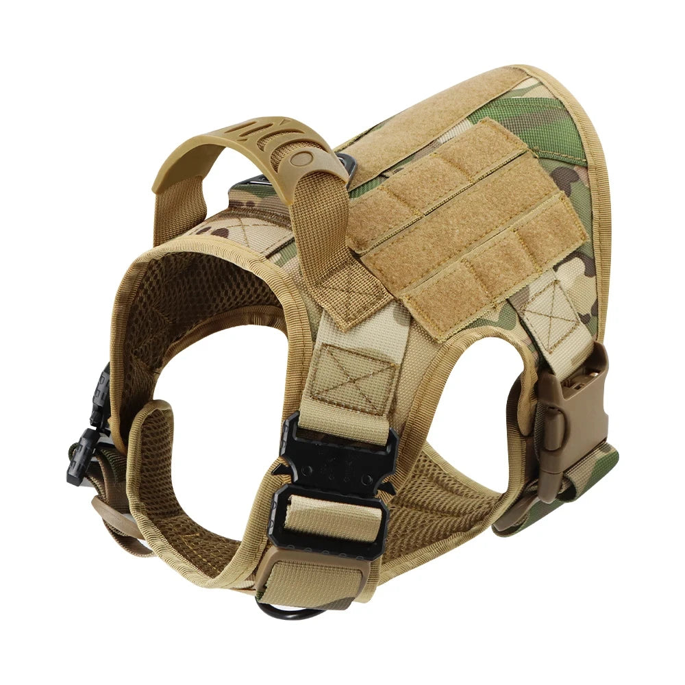 Military Large Dog Harness Vest For Training And Tactical Gear