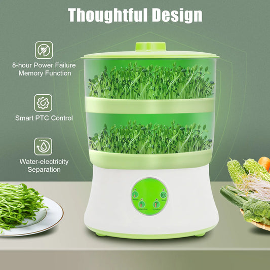 Automatic Bean Sprout Maker 2 Layer Home Gardening Device