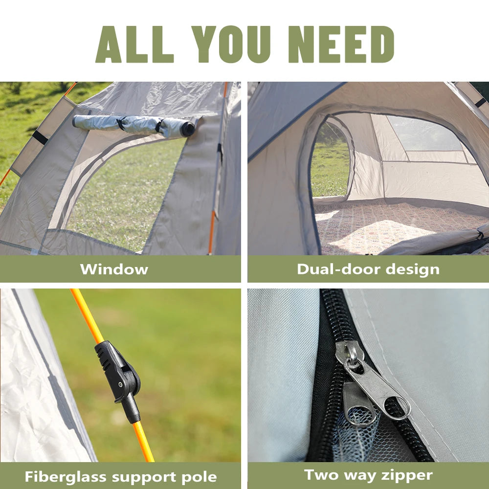 Pakicetus Auto Tent Quick 60 Second Setup Sunshade For Two
