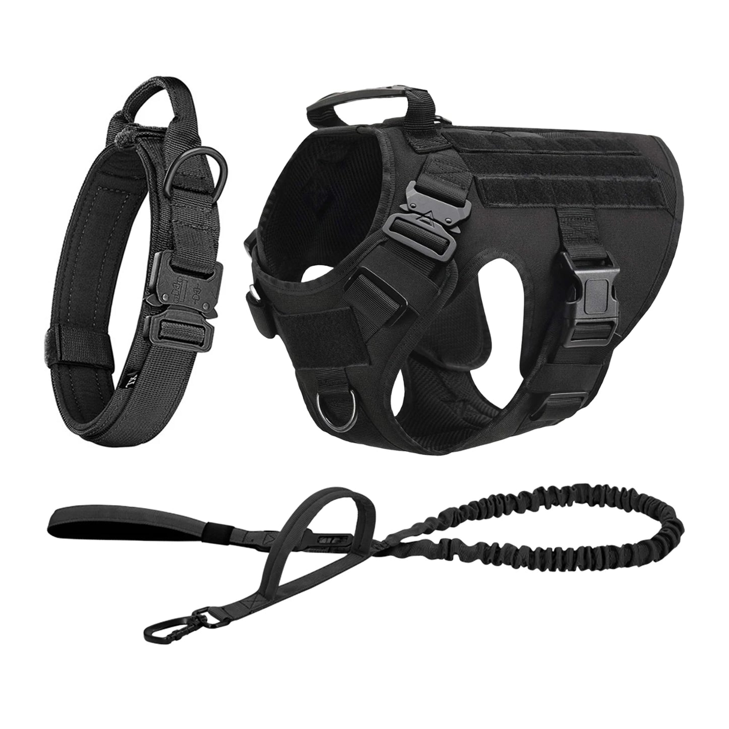 PETRAVELCN Tactical Dog Harness With Molle Pouches For Dogs