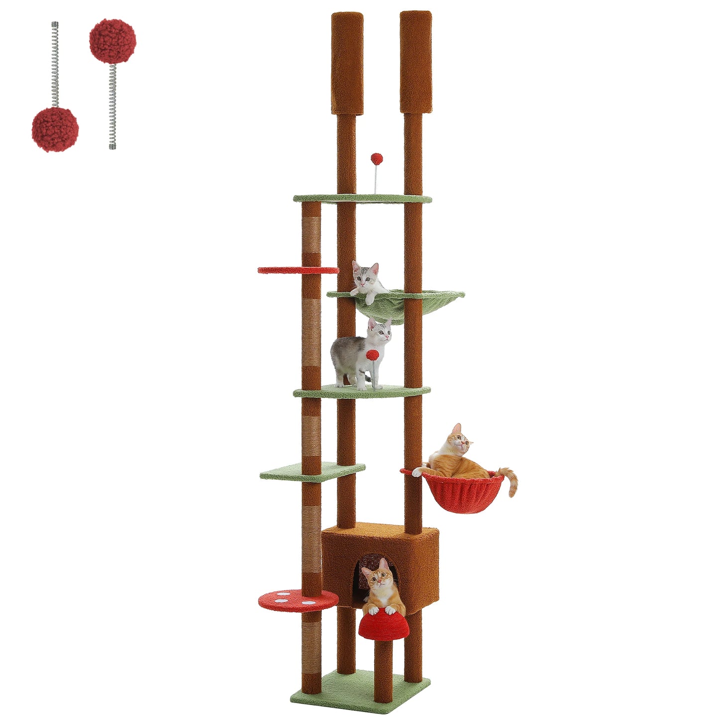 Petepala Adjustable Floor To Ceiling Cat Tree And Condo