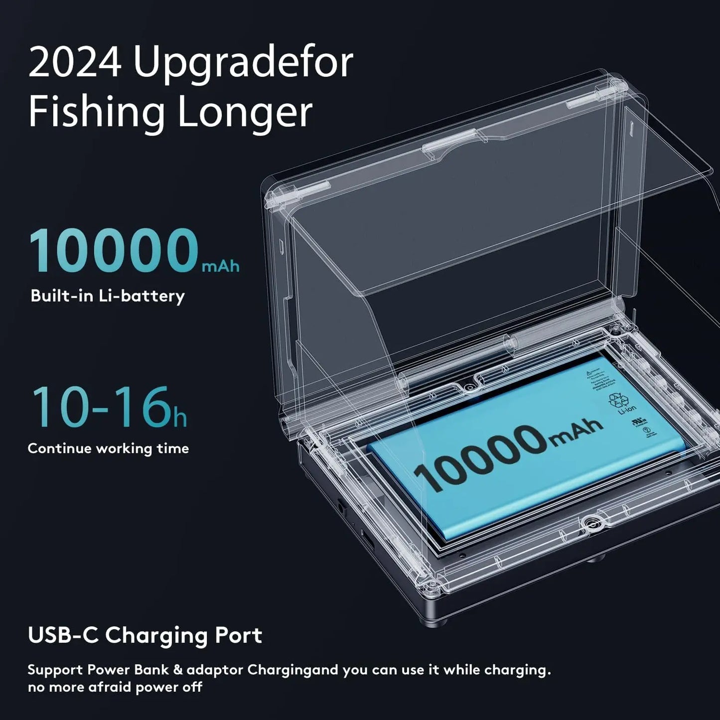 Underwater Fishing Camera With HD LCD Display And 10000mAh Battery