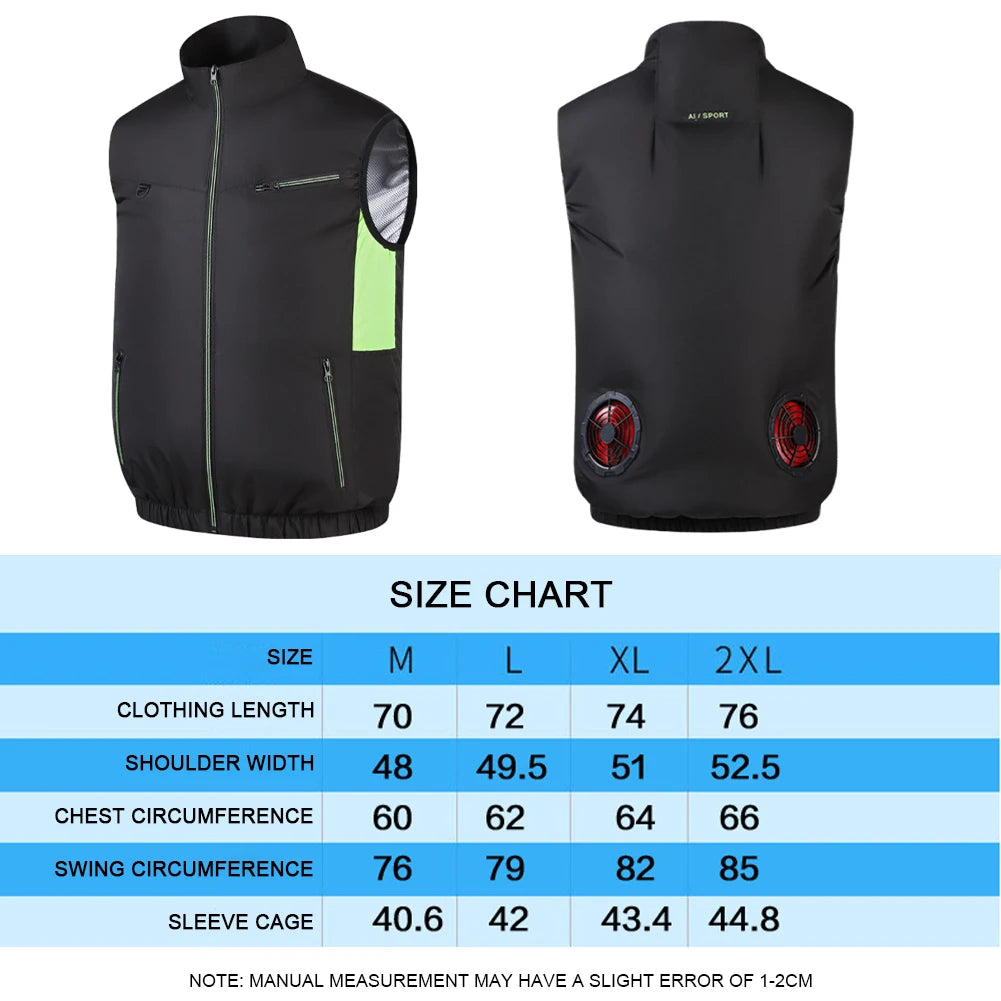 Wearable Cooling Vest Air Conditioning Clothes For Outdoor Work