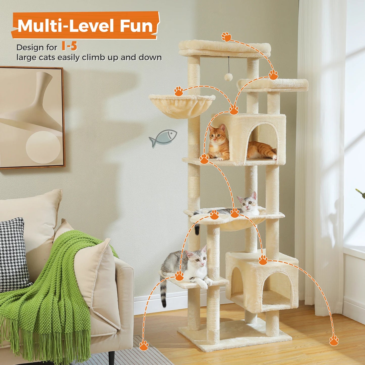 Pawz Road Multi Level Large Cat Tree Condo