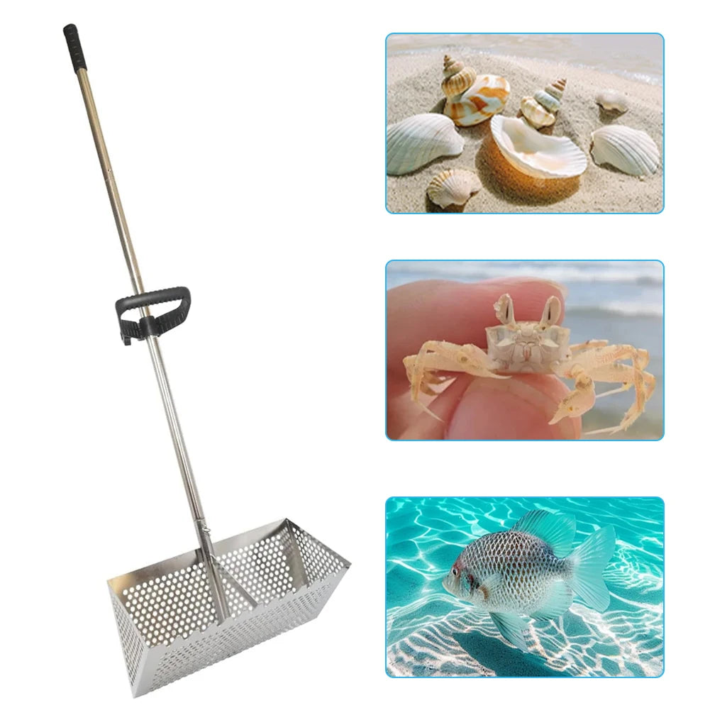 Stainless Steel Sand Screen Foldable Beach Shovel And Crab Trap