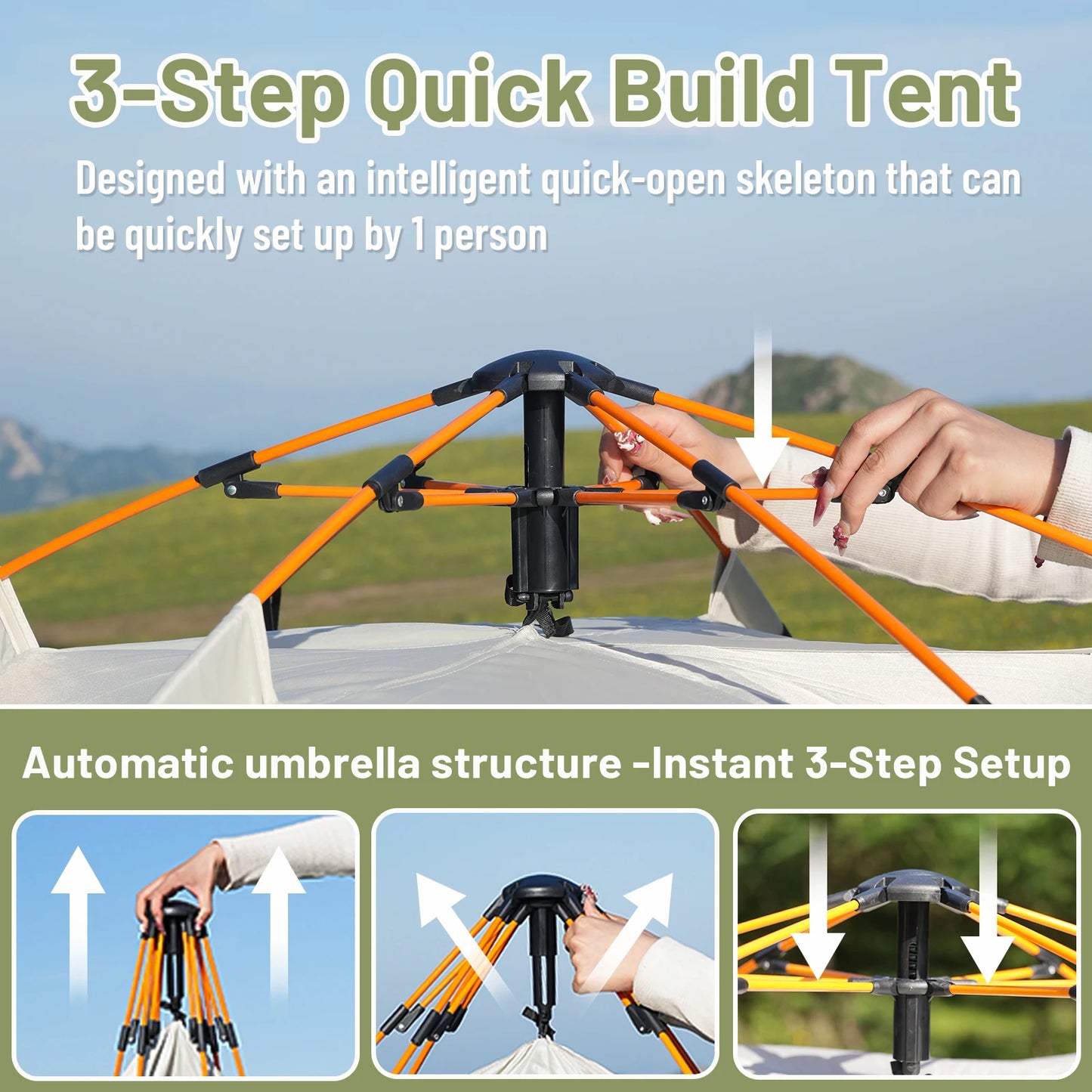 Pakicetus Auto Tent Quick 60 Second Setup Sunshade For Two