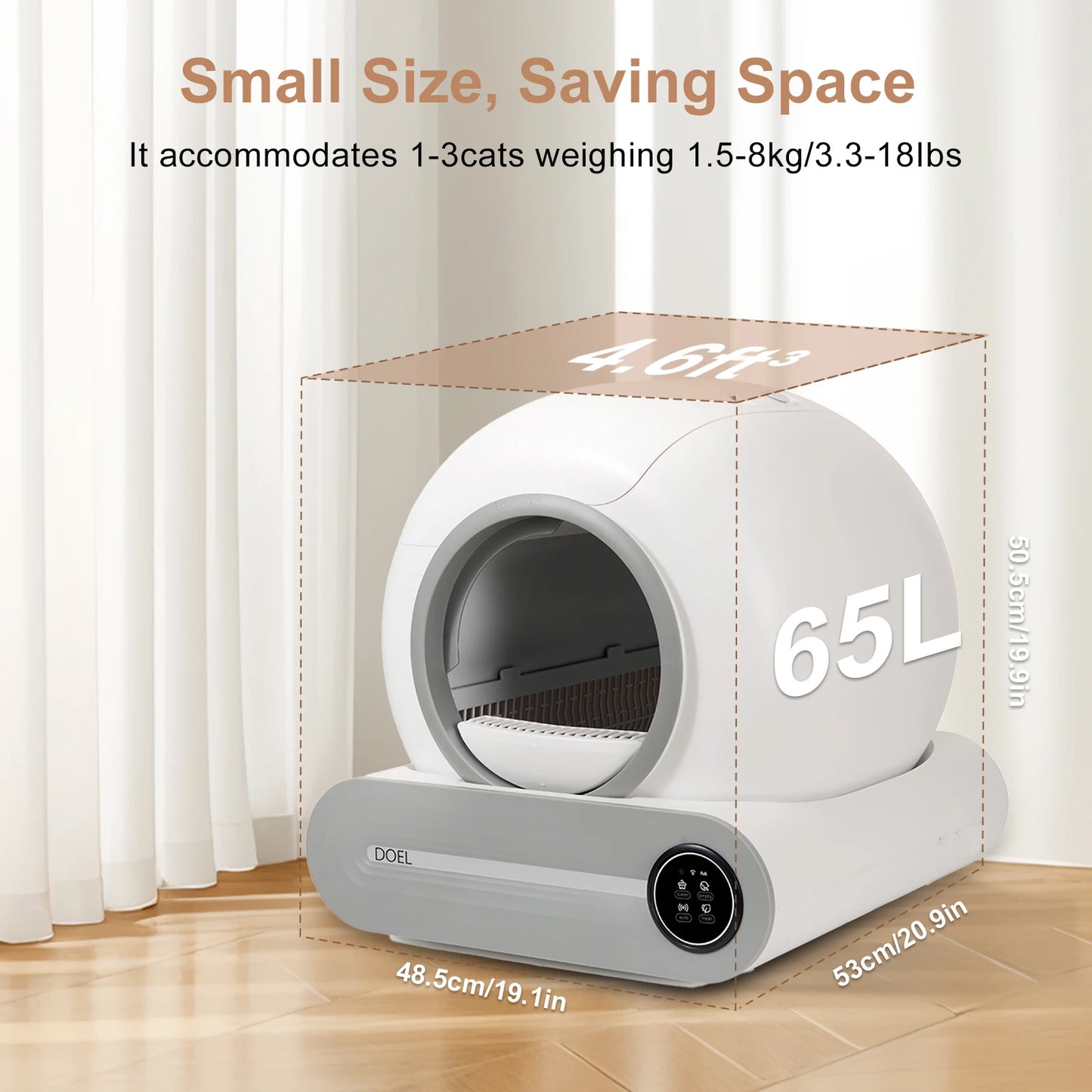 Doel 2026 Upgrade Automatic Smart Cat Litter Box With App And Sd