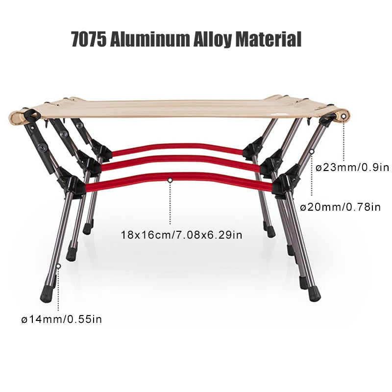 WESTTUNE Ultra Light Aluminum Folding Bed For Camping And Travel