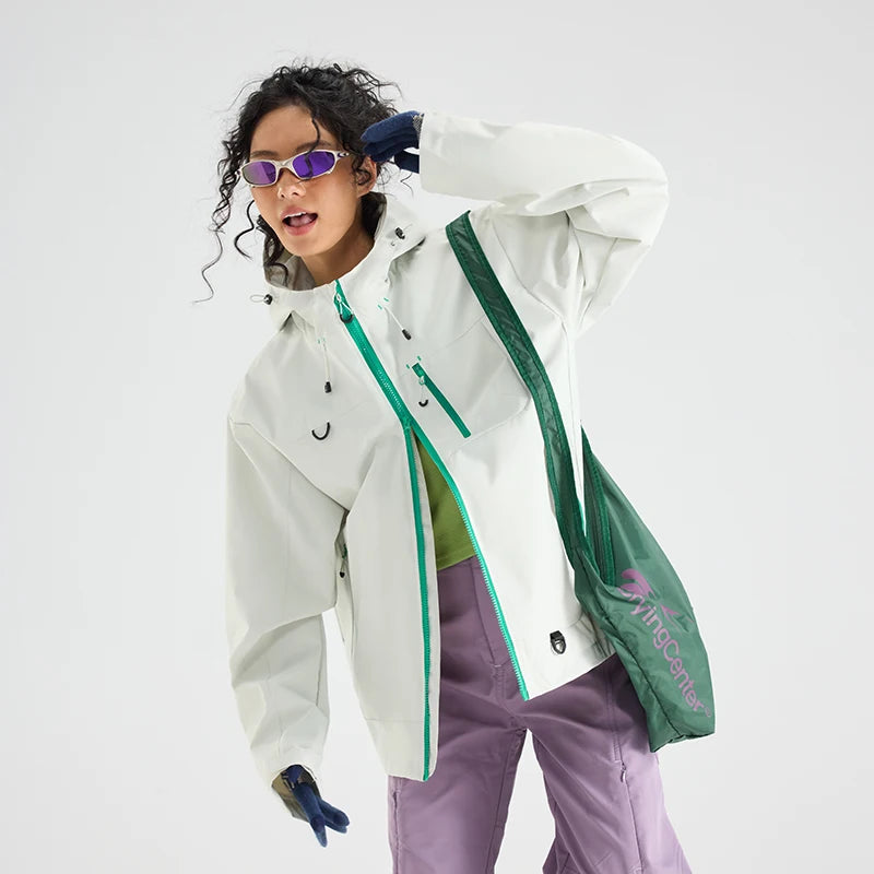 Ippolich Unisex Waterproof Hiking Jacket Hooded Windbreaker