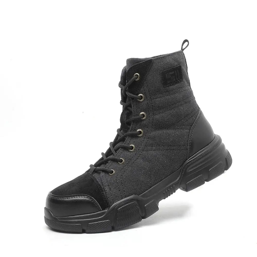 SUADEX Indestructible Steel Toe Boots For Men Work Safety Shoes