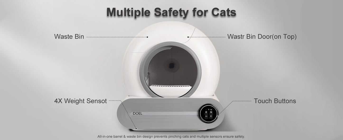 Doel 2026 Upgrade Automatic Smart Cat Litter Box With App And Sd