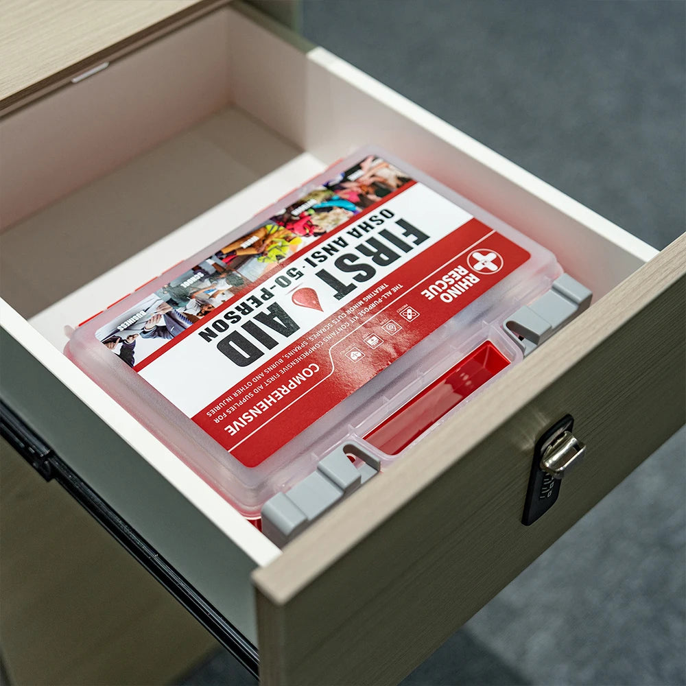 Rhino Rescue Comprehensive First Aid Kit for Home and Office