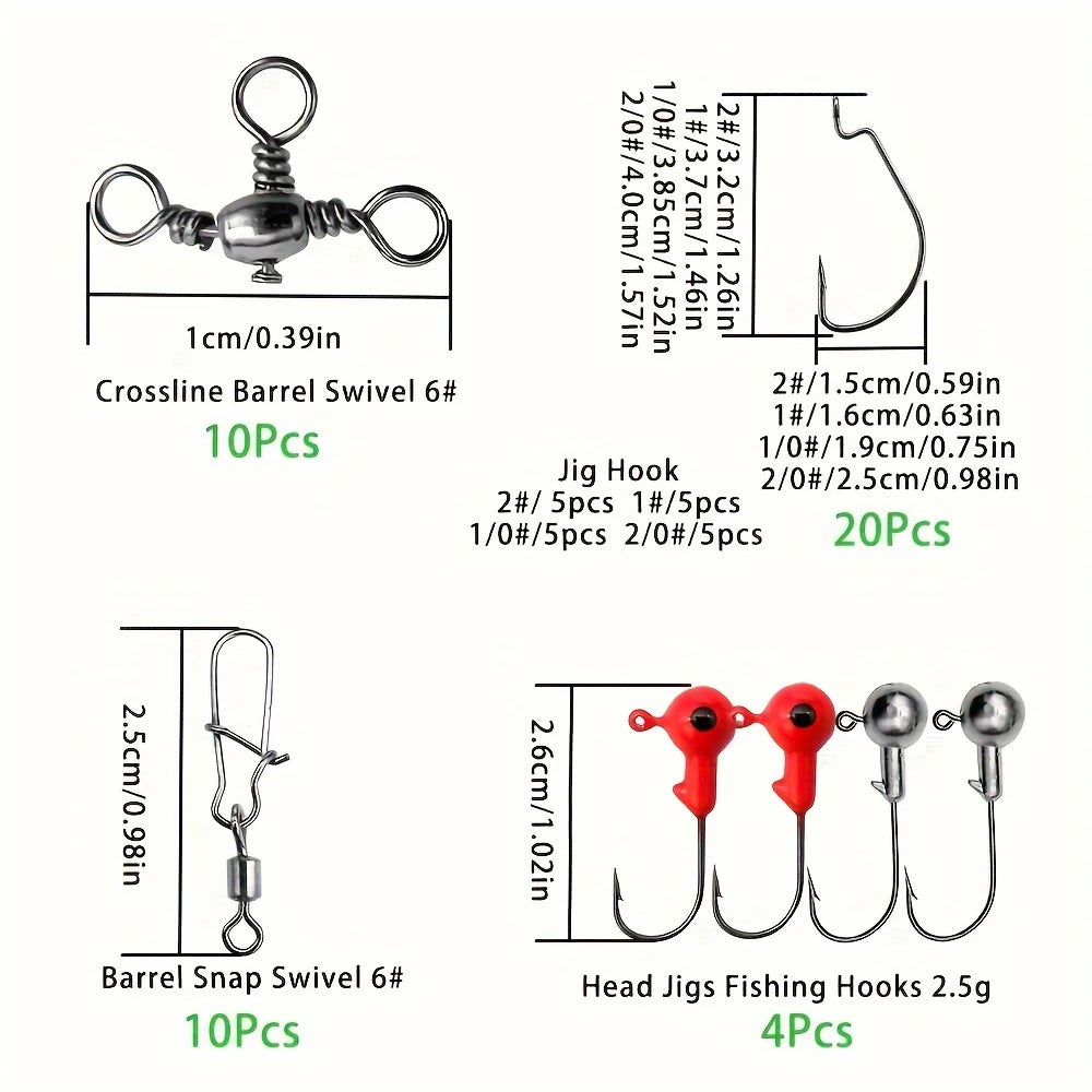 187 Piece Ultimate Fishing Kit With Tackle Box And Accessories