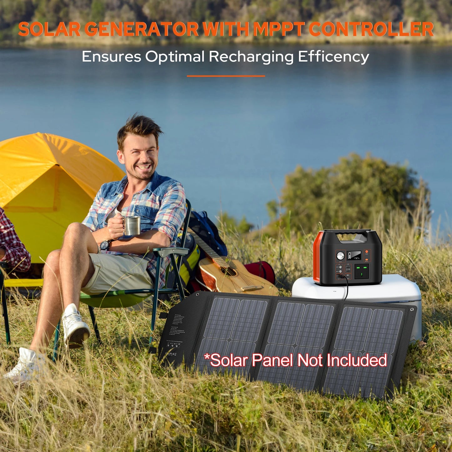 SinKeu Portable Power Station 300W Solar Generator with LiFePO4 Battery