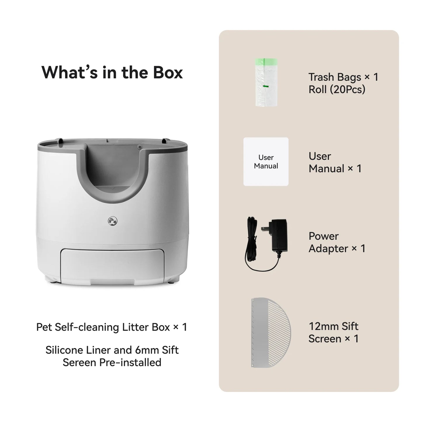 Furoomate Automatic Self Cleaning Cat Litter Box High Capacity