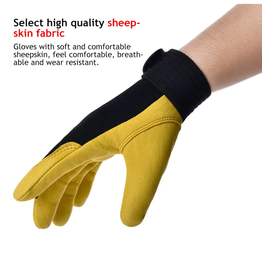 Cowhide Leather Work Gloves for Safety and Labour Protection