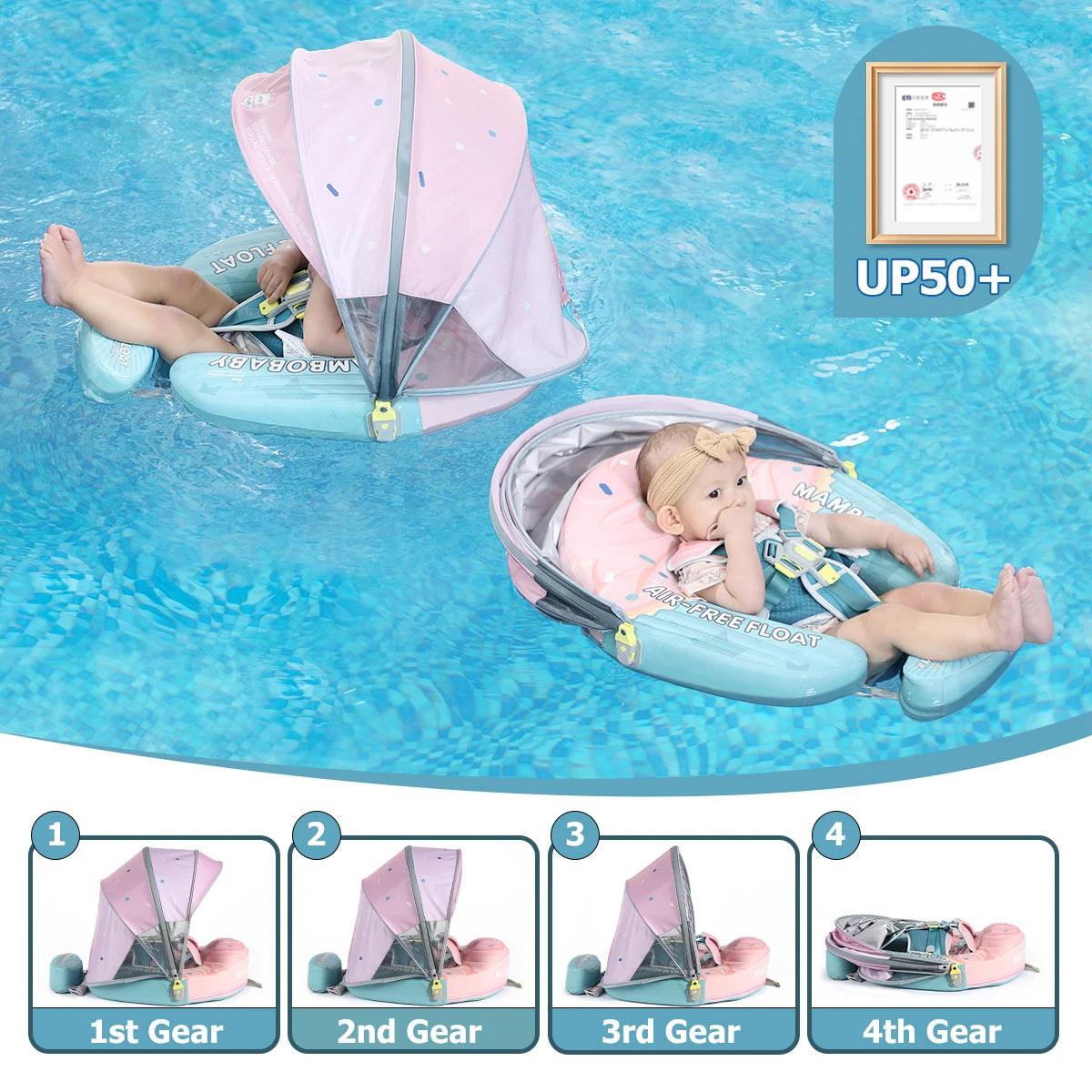 Mambobaby No Inflation Baby Float Harness For Safe Play