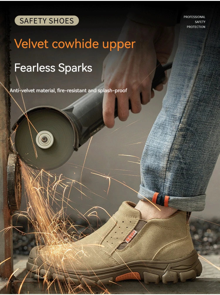 Men Composite Toe Safety Work Boots With Metatarsal Guard