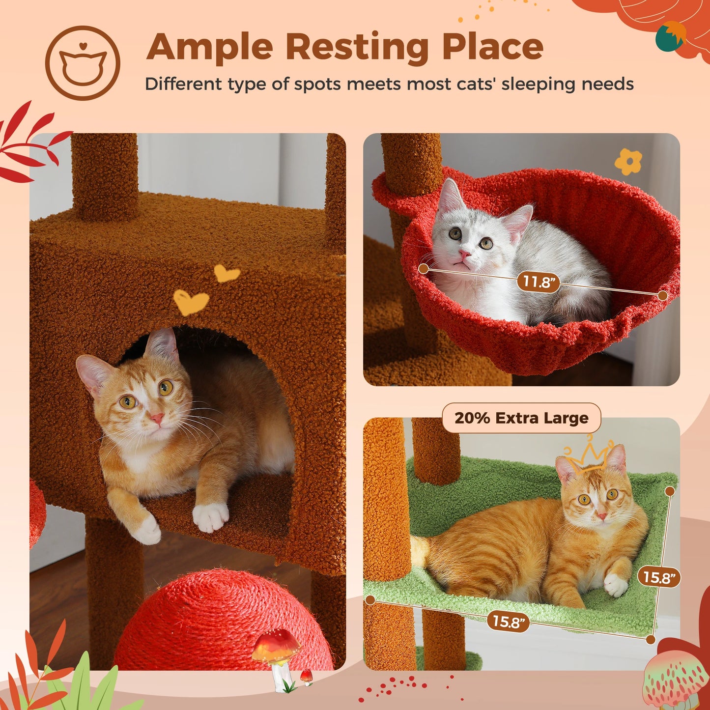Petepala Adjustable Floor To Ceiling Cat Tree And Condo