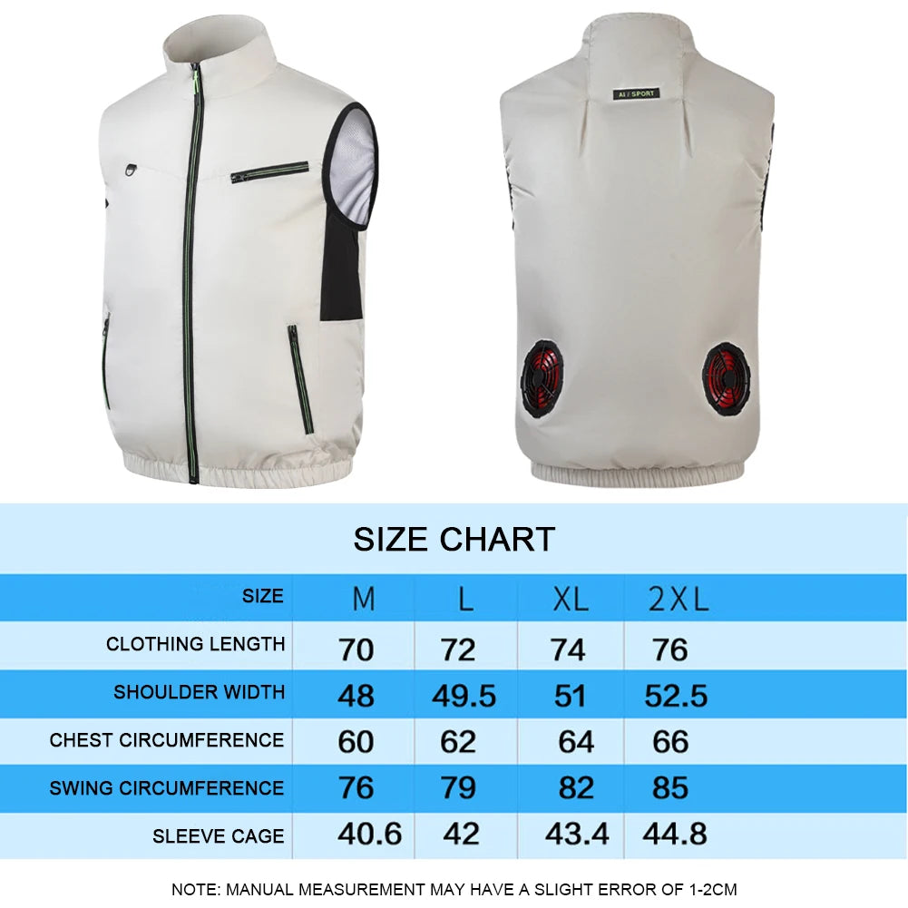 Wearable Cooling Vest Air Conditioning Clothes For Outdoor Work