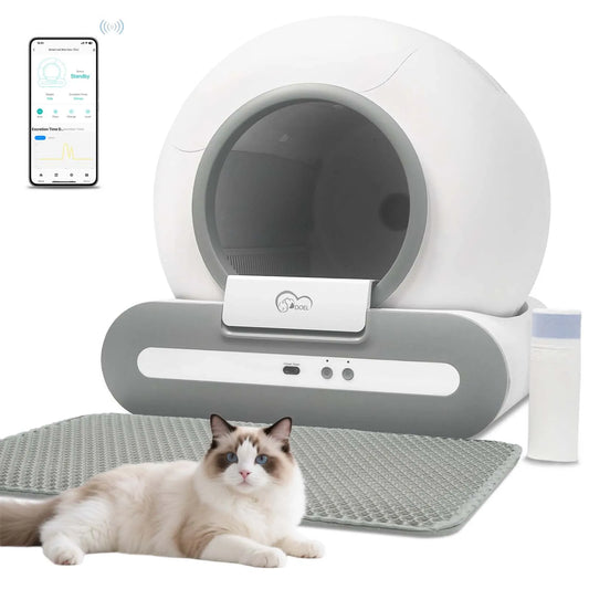 DOEL App Controlled Self-Cleaning Cat Litter Box for Home Use