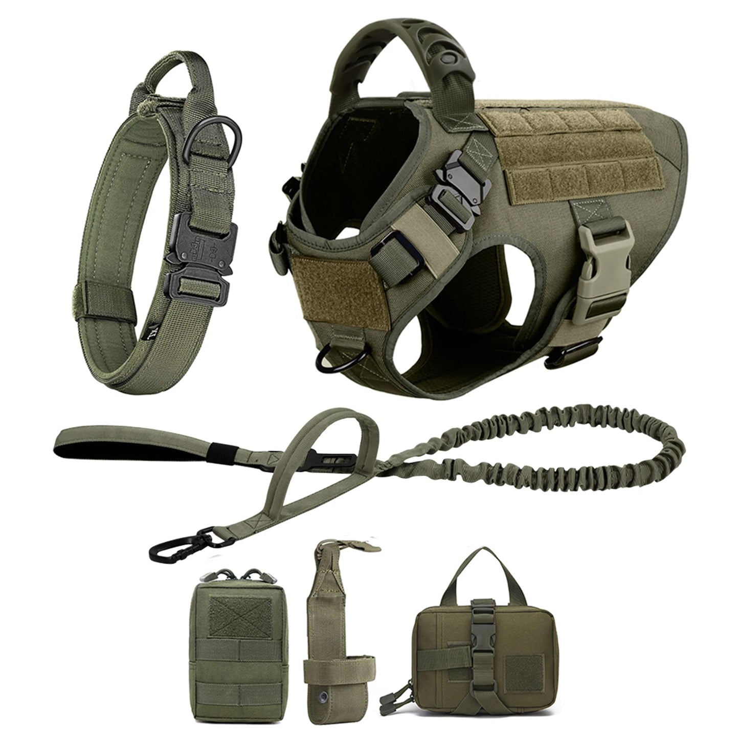 Large Dog Harness And Leash Set Nylon Padded Quick Release Training
