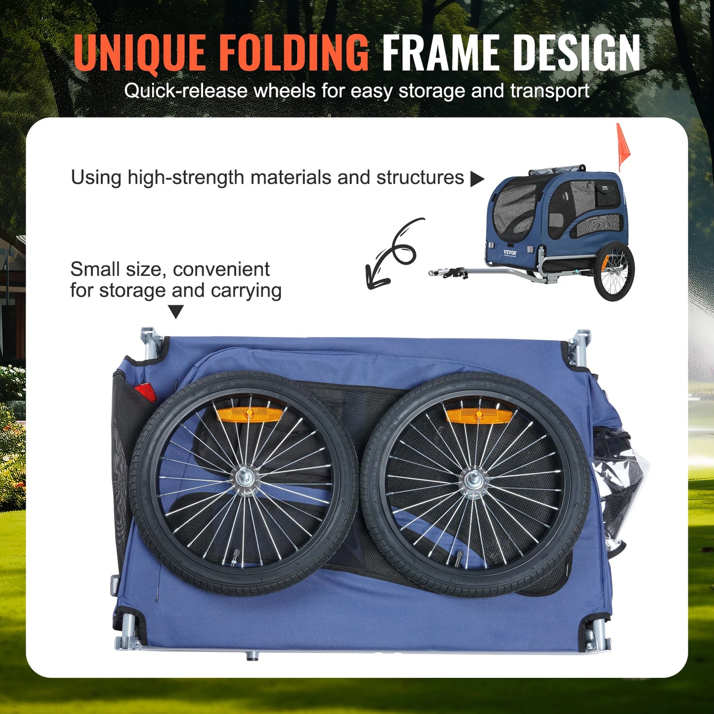 SucceBuy 100Lbs Pet Cart Bicycle Carrier Dog Bike Trailer