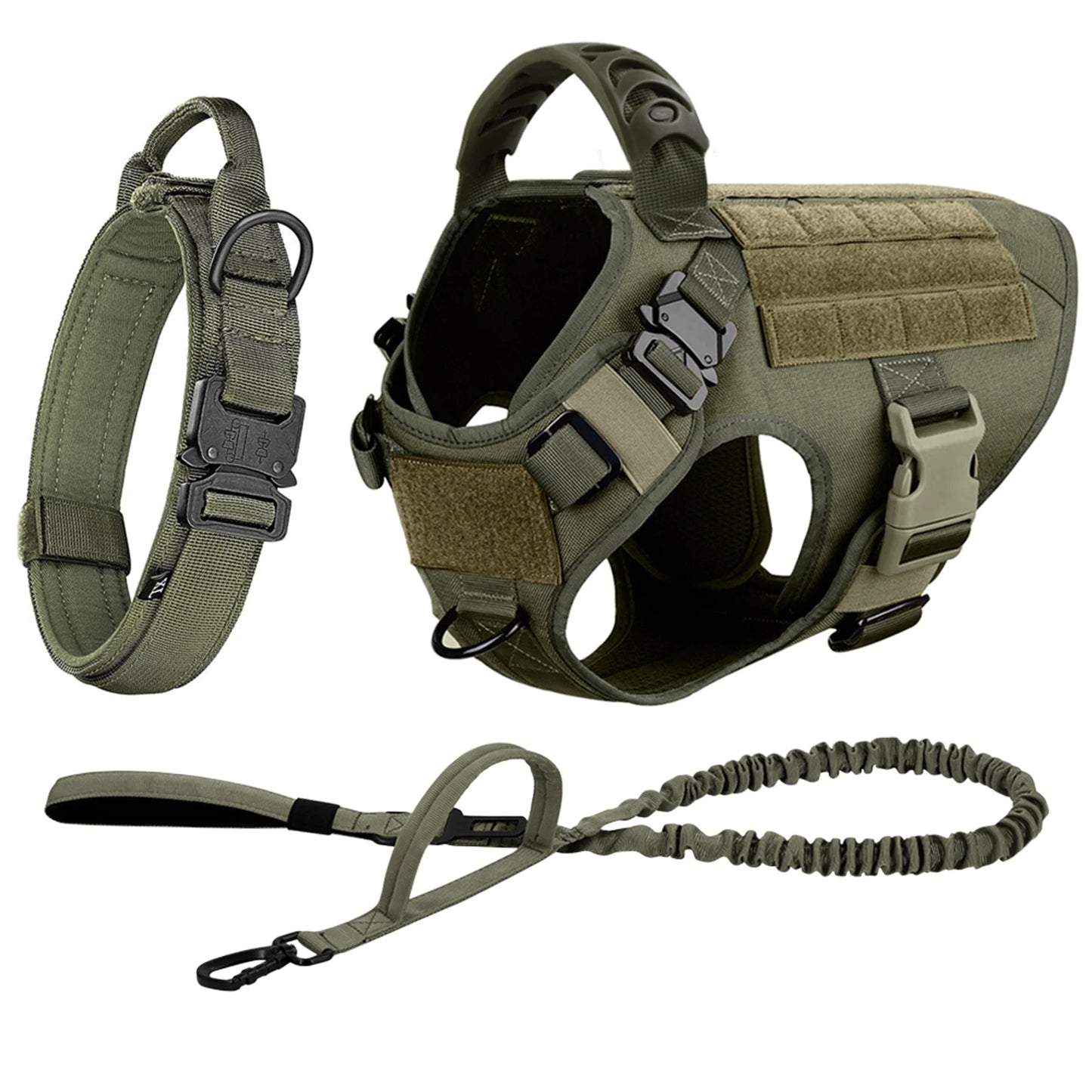 Large Dog Harness And Leash Set Nylon Padded Quick Release Training