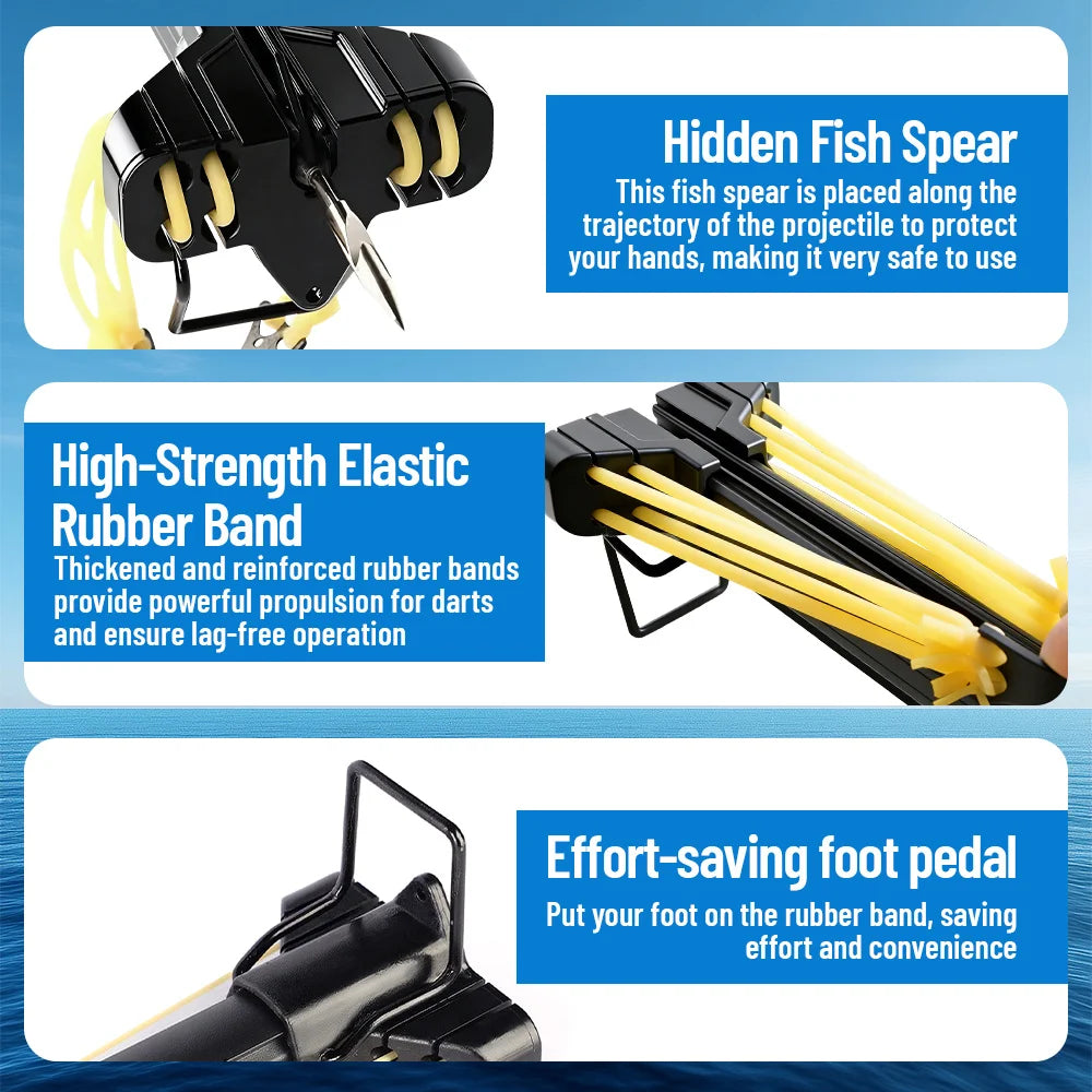 Fishing Slingshot Rod With Reel Aluminum Portable Outdoor Tool