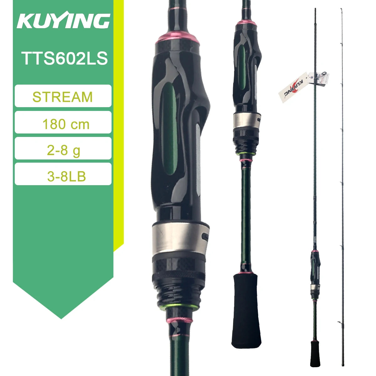 Kuying Teton Spinning Casting Rod Carbon 0.8-8g 1-8lb Fuji