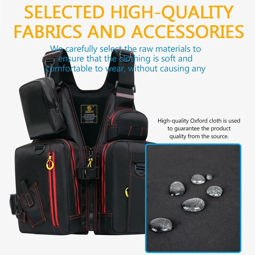 NONECN Outdoor Fishing Life Jacket Vest With Multiple Pockets