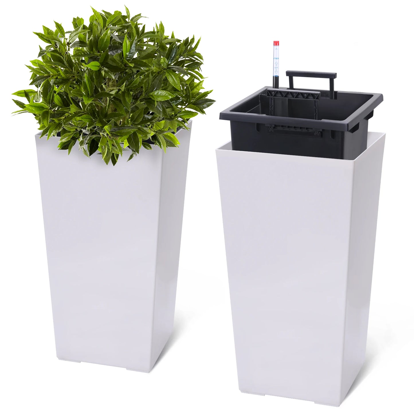 HobbyLane Indoor Outdoor Planter With Shelf Insert Self Absorbing Pots