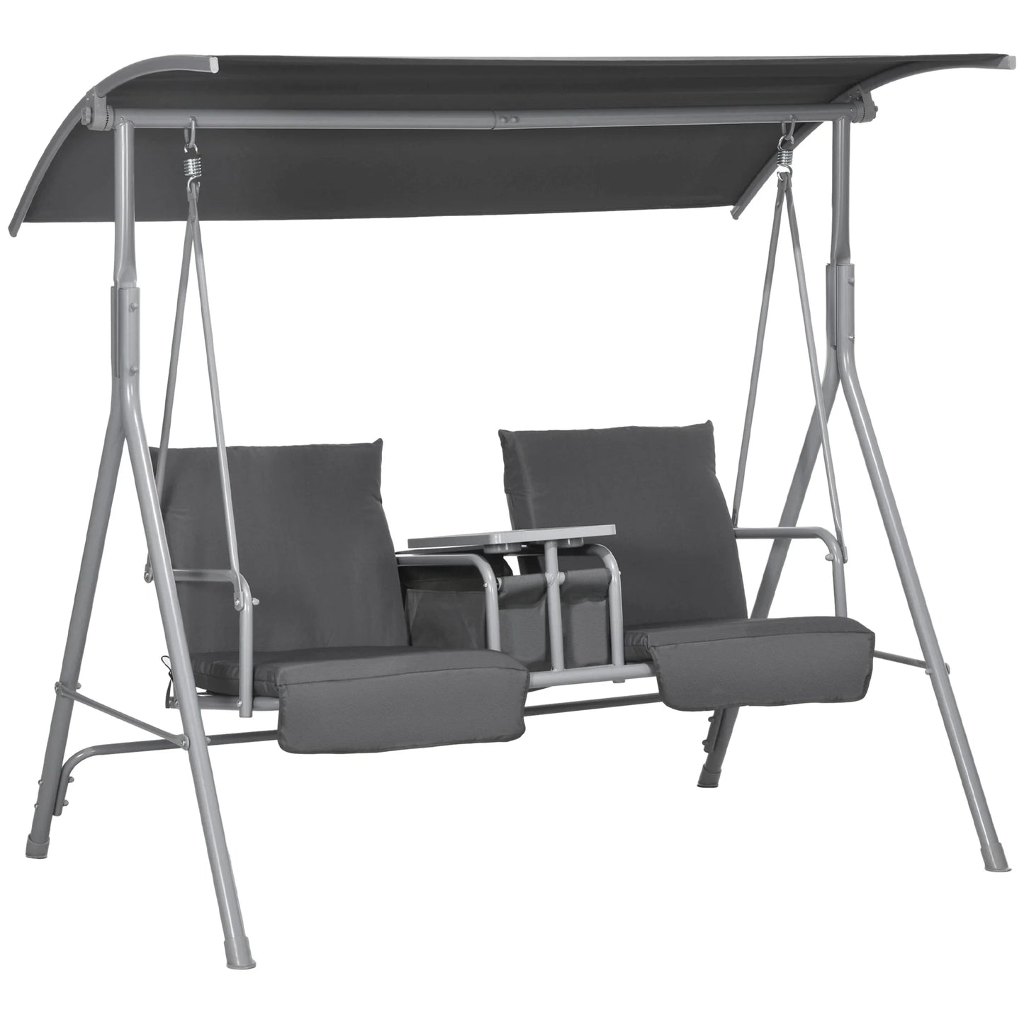 Outdoor Hanging Swing Chair Canopy For Patio Garden Two Person