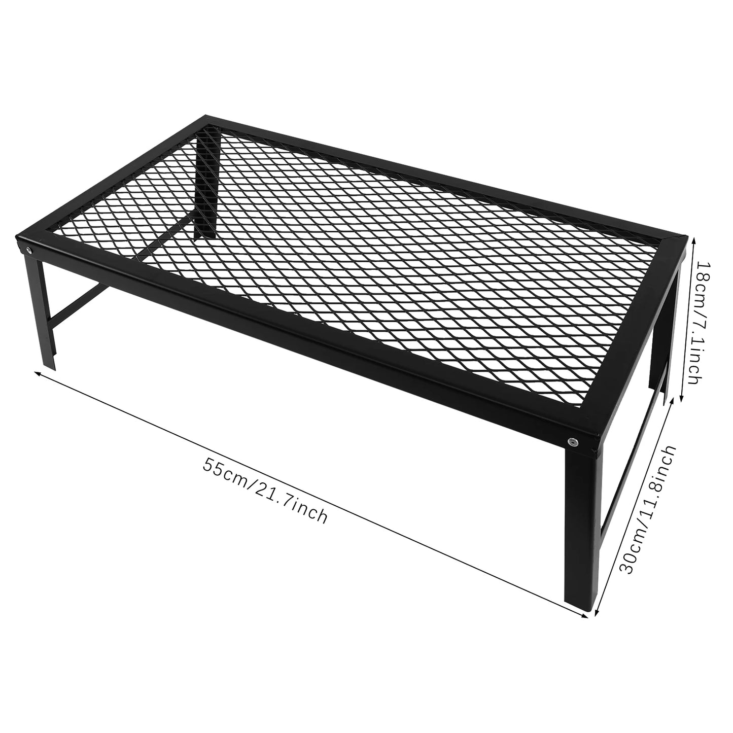 NONED Foldable Camping Grill Fire Pit Grate Portable Stand