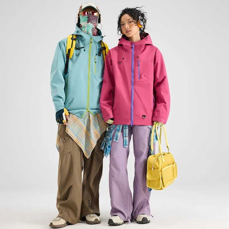 Ippolich Unisex Waterproof Hiking Jacket Hooded Windbreaker