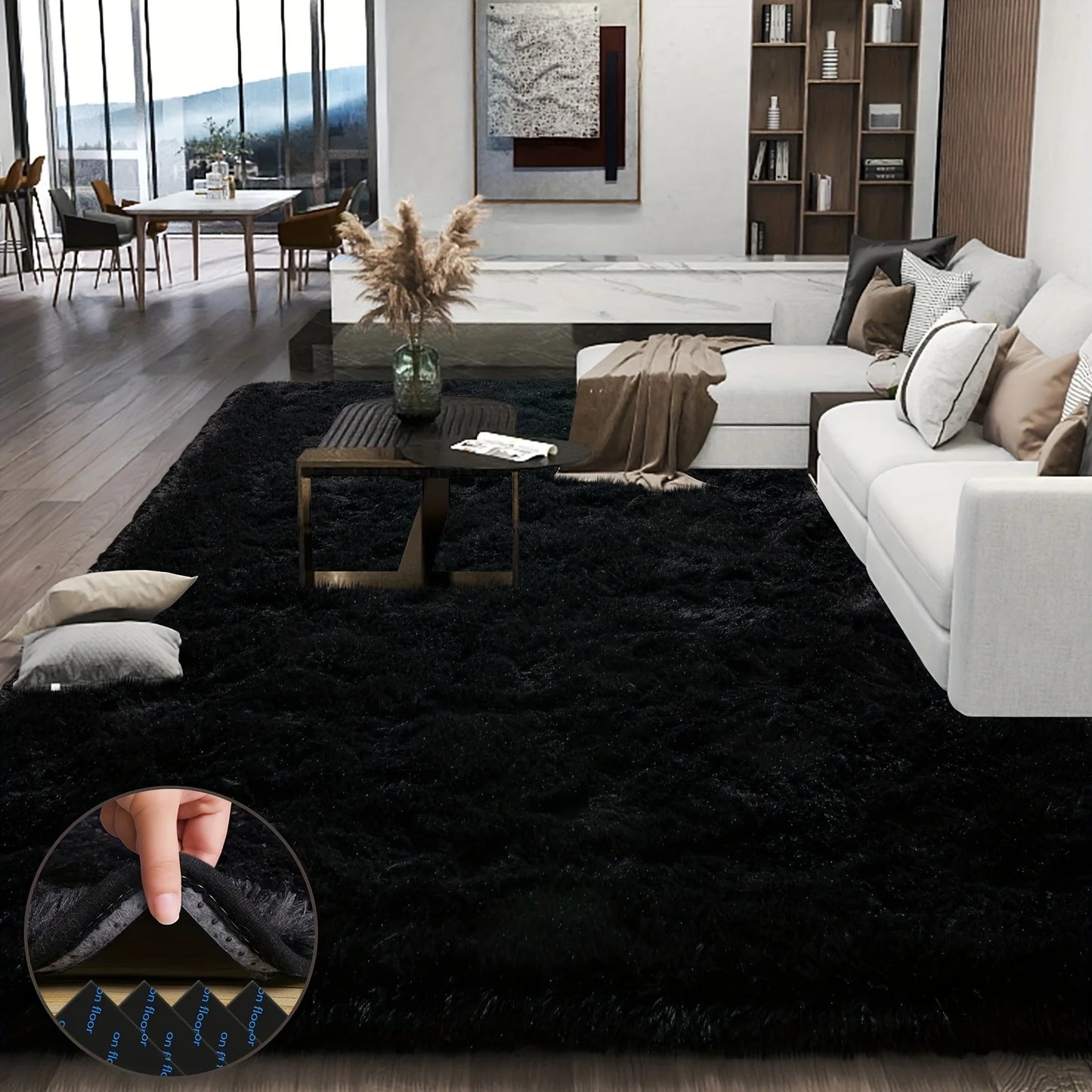 Plush Aubusson Geometric Area Rug For Living Room Decor