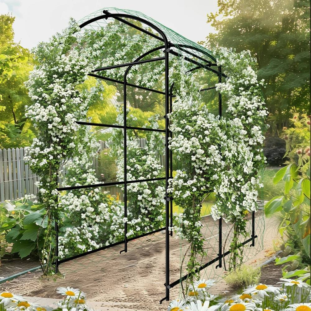 Wisfor U-Shaped Metal Tall Garden Plant Trellis For Climbing Vegetables
