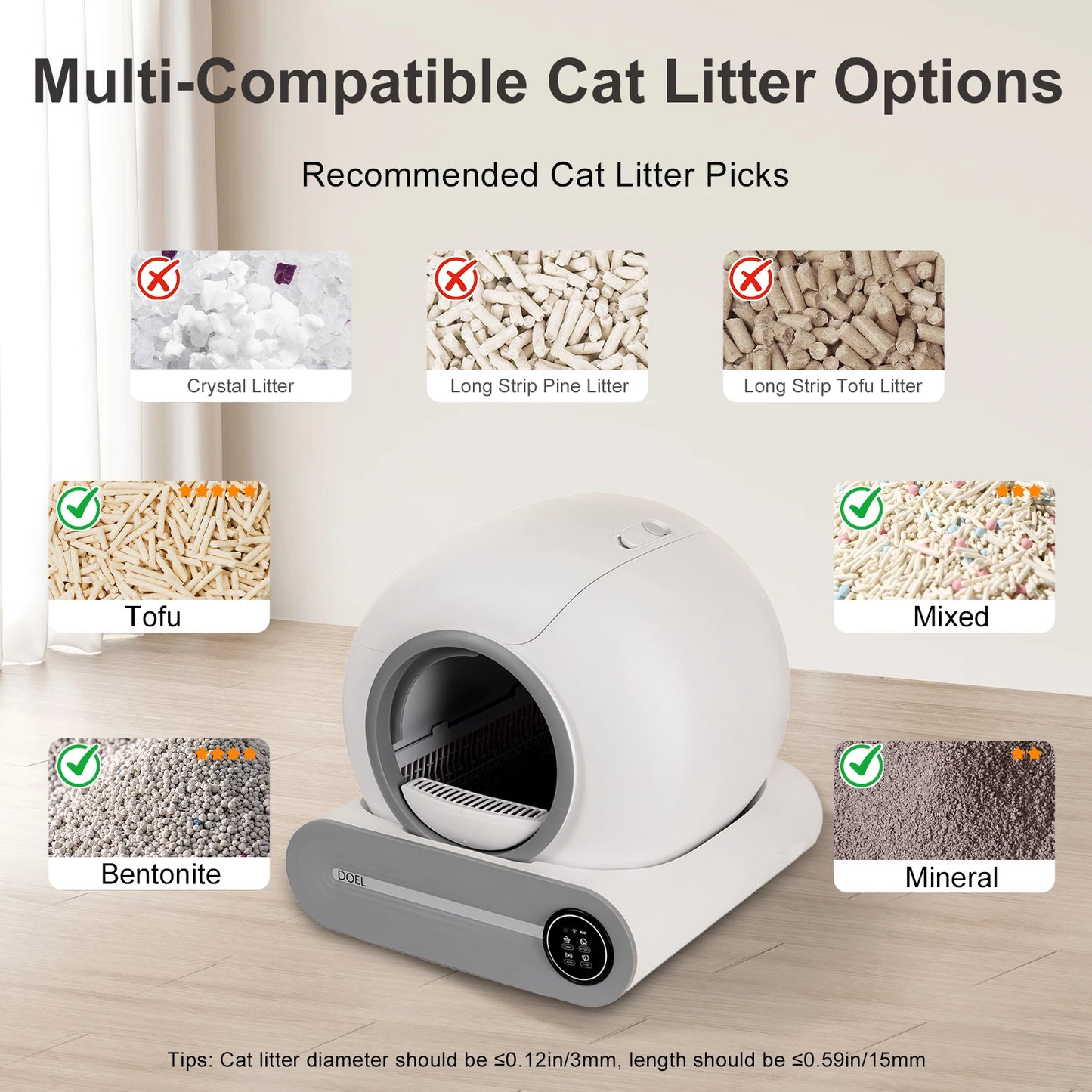 Doel 2026 Upgrade Automatic Smart Cat Litter Box With App And Sd
