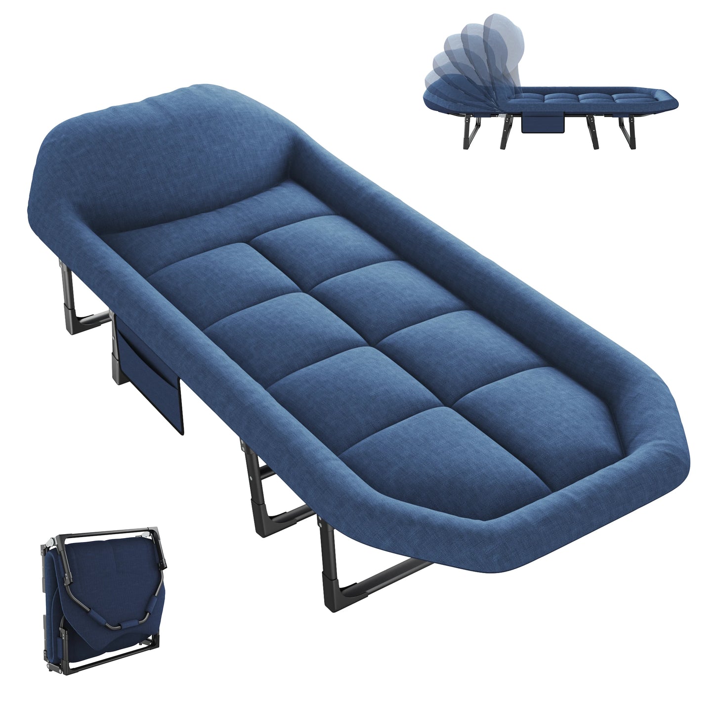 JHK Folding Camping Cot With Mattress Lightweight 450 Lb Capacity