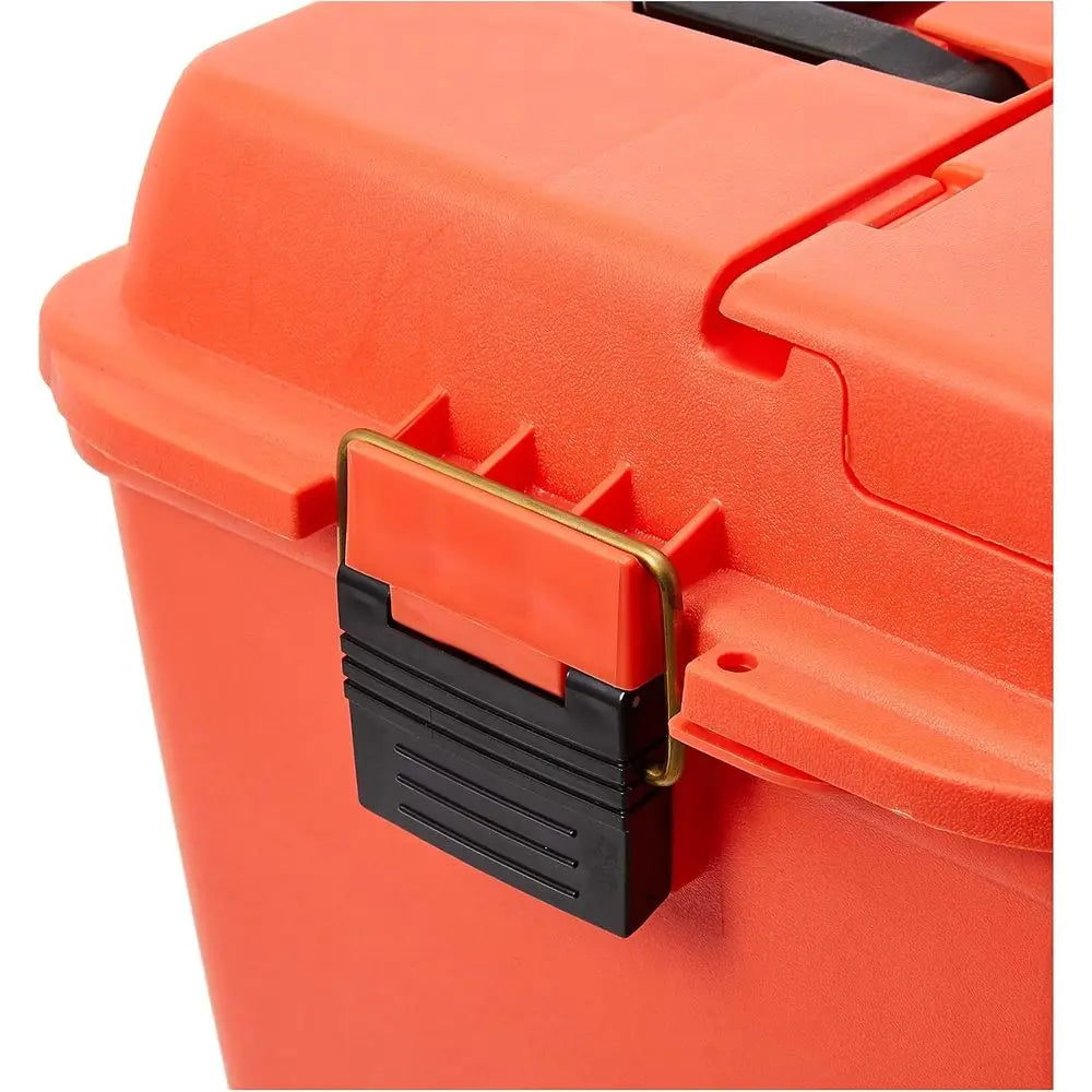 Jumbo Orange Dry Storage Box With Built-In Tray For Tackle